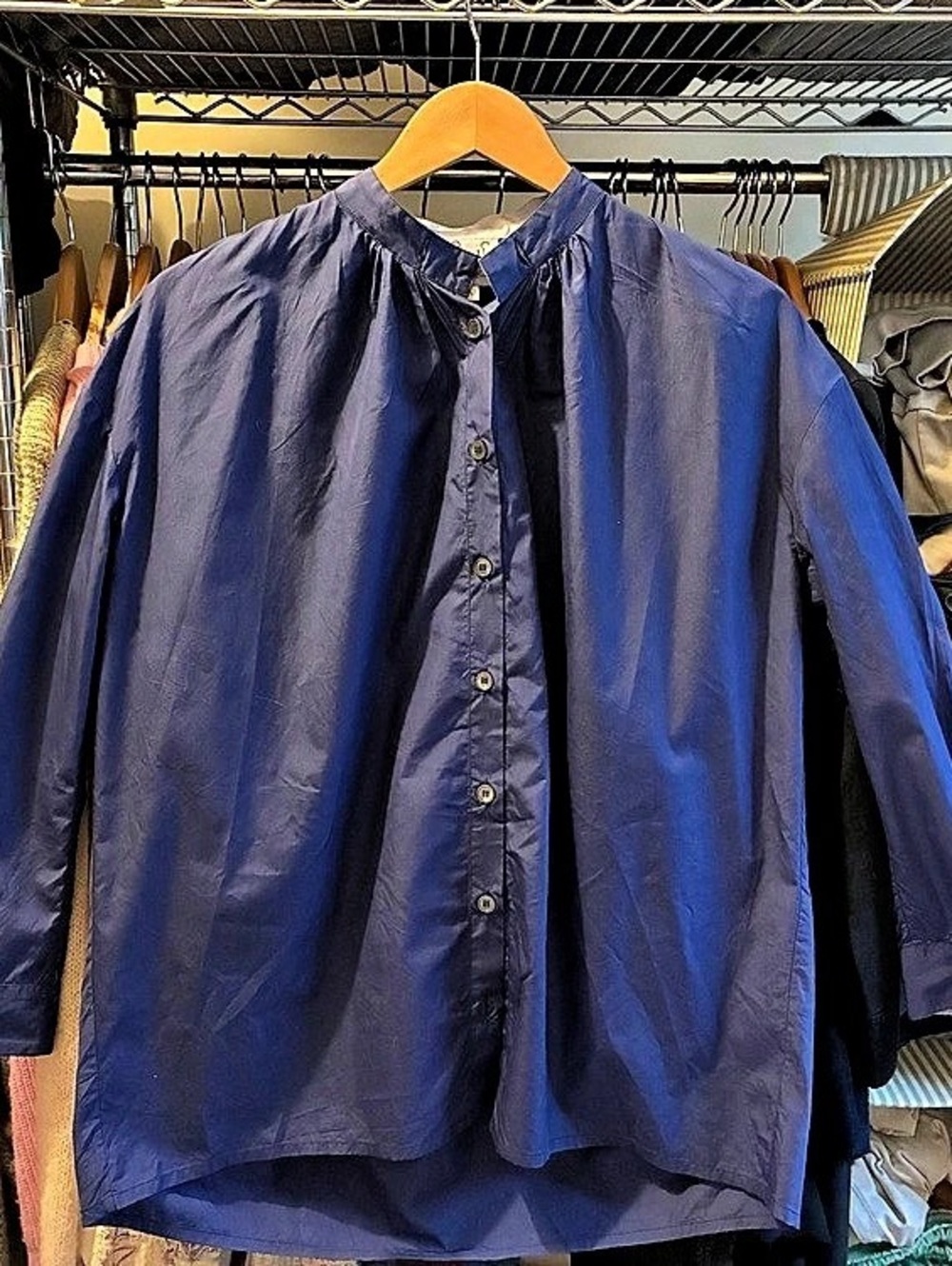 Thierry Colson Blue Blouse Size Small